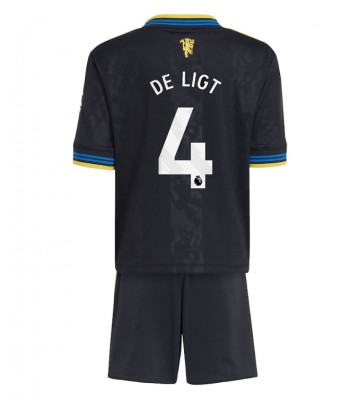 Manchester United Matthijs de Ligt #4 Tredjetrøje Børn 2025-26 Kortærmet (+ Korte bukser)